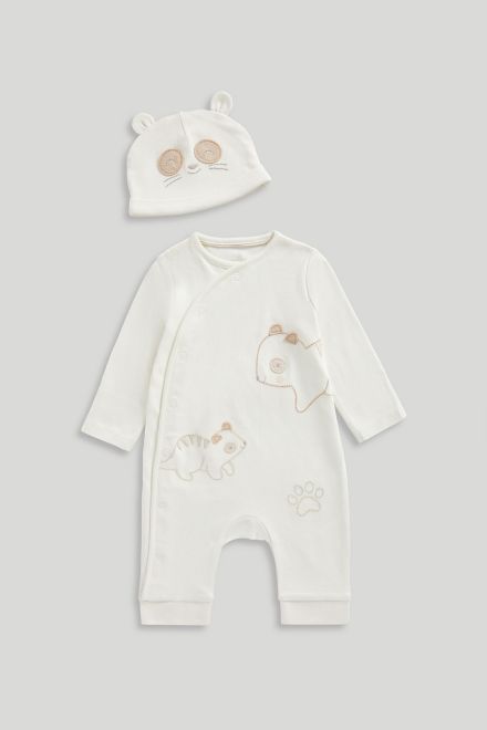 Mothercare / Комплект слип и шапка с ушками унисекс