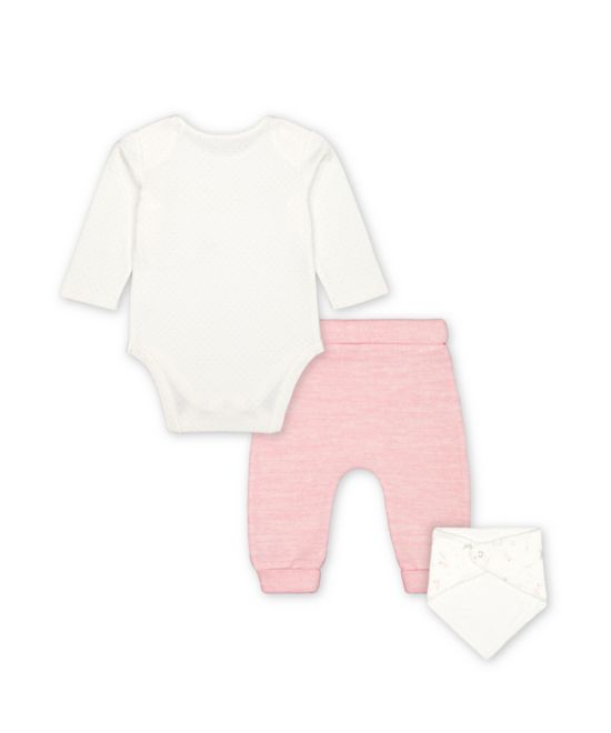 Mothercare / Комплект брюки, боди и фартук нагрудный для девочки