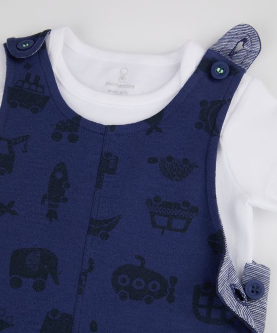 Mothercare / Комплект полукомбинезон и боди для мальчика