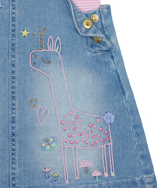 Mothercare / Комплект сарафан джинсовый и футболка для девочки