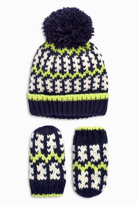 Next / Комплект шапка и варежки для мальчика