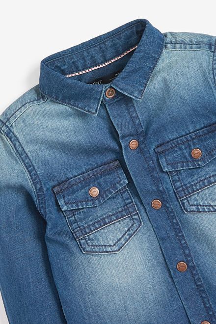 Next / Рубашка джинсовая для мальчика - фото 3