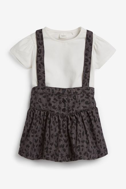 Next / Комплект футболка и юбка джинсовая для девочки - фото 5