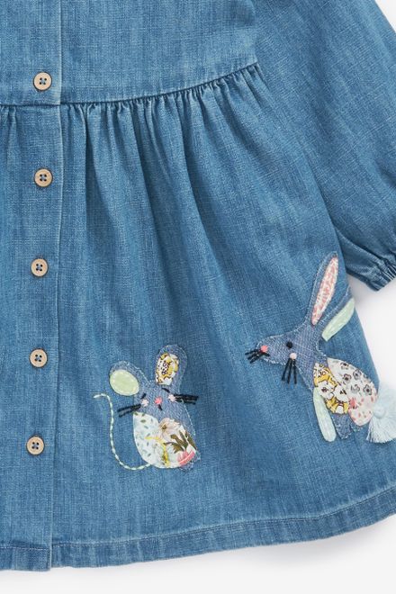 Next / Платье джинсовое для девочки - фото 10