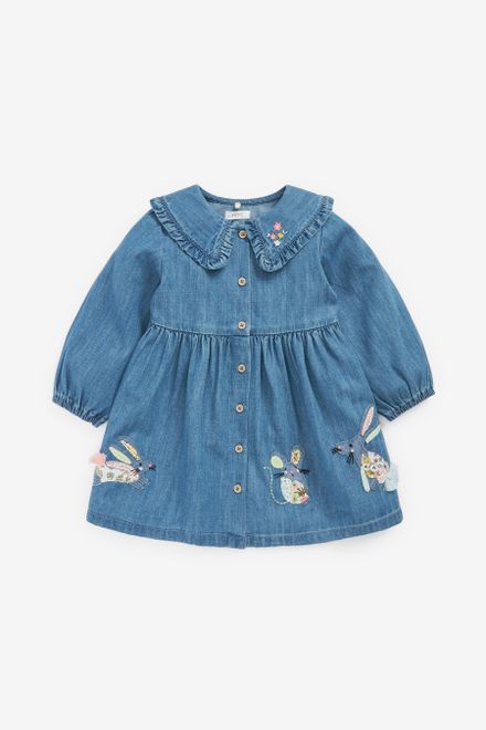 Next / Платье джинсовое для девочки - фото 6