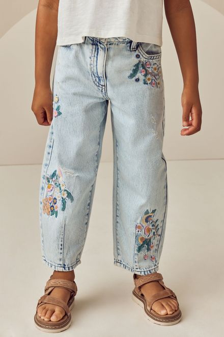 Next / Джинсы с вышивкой для девочки