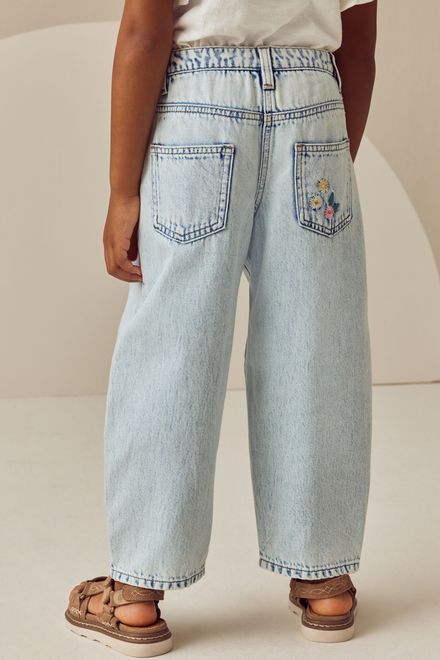 Next / Джинсы с вышивкой для девочки - фото 3