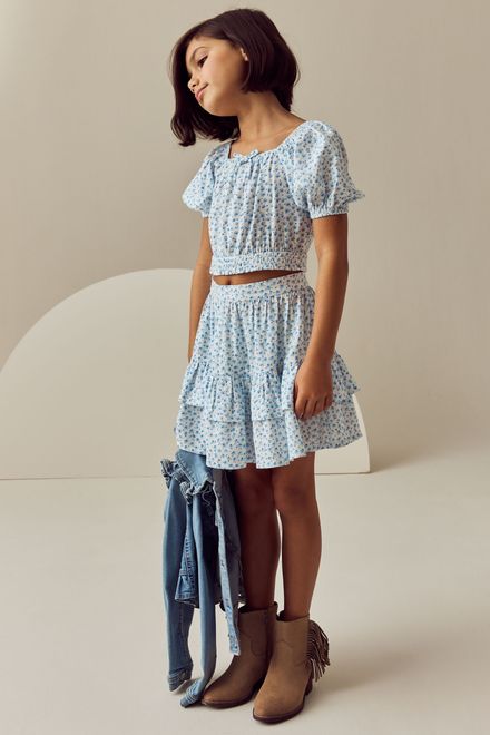 Next / Комплект блузка и юбка с принтом для девочки