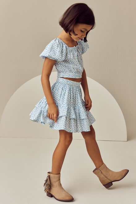 Next / Комплект блузка и юбка с принтом для девочки