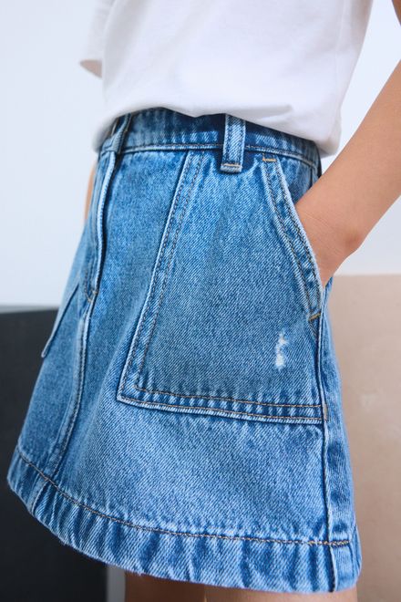 Next / Юбка джинсовая для девочки - фото 4