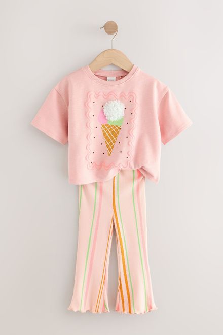 Next / Комплект футболка и легинсы расклешенные для девочки - фото 6