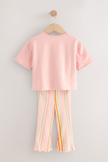 Next / Комплект футболка и легинсы расклешенные для девочки - фото 7