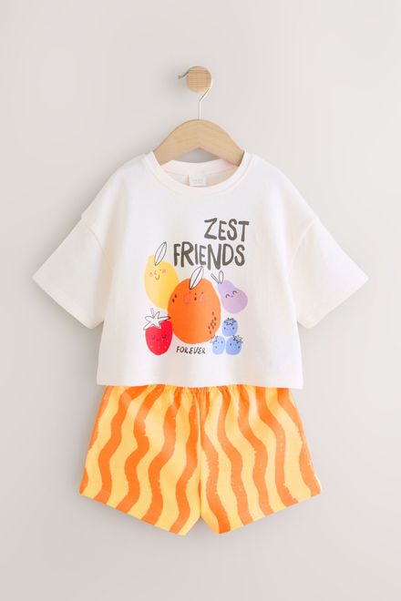 Next / Комплект футболка и шорты трикотажные для девочки