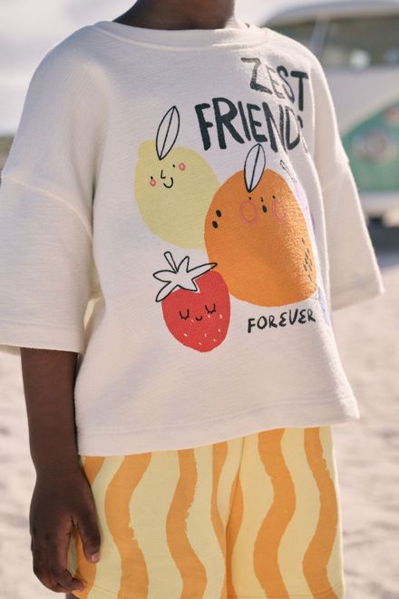 Next / Комплект футболка и шорты трикотажные для девочки - фото 4