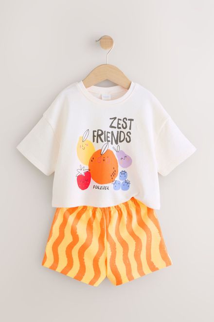 Next / Комплект футболка и шорты трикотажные для девочки - фото 6