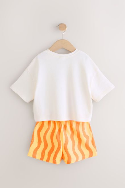 Next / Комплект футболка и шорты трикотажные для девочки - фото 7