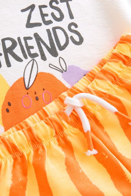 Next / Комплект футболка и шорты трикотажные для девочки - фото 8