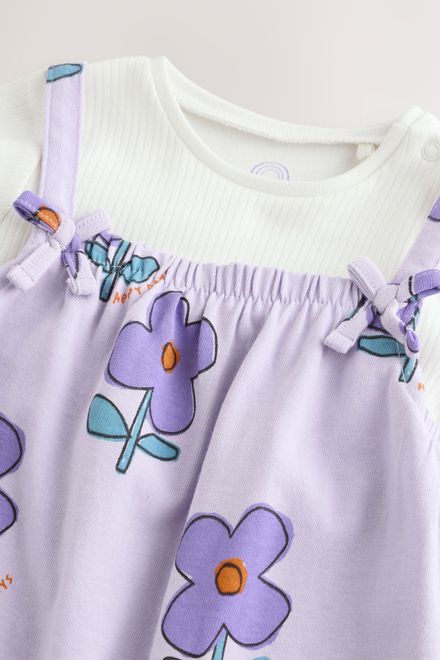 Next / Комплект боди и полукомбинезон для девочки