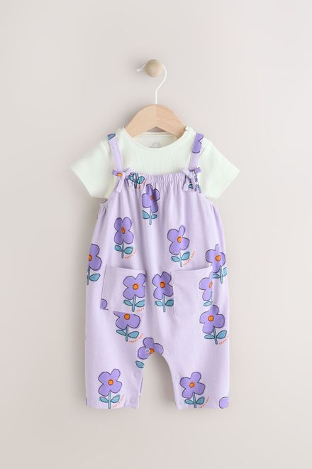 Next / Комплект боди и полукомбинезон для девочки