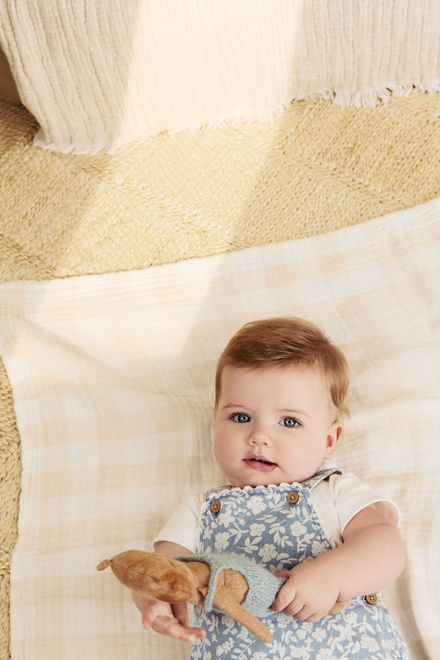 Next / Комплект боди и полукомбинезон джинсовый для девочки - фото 2