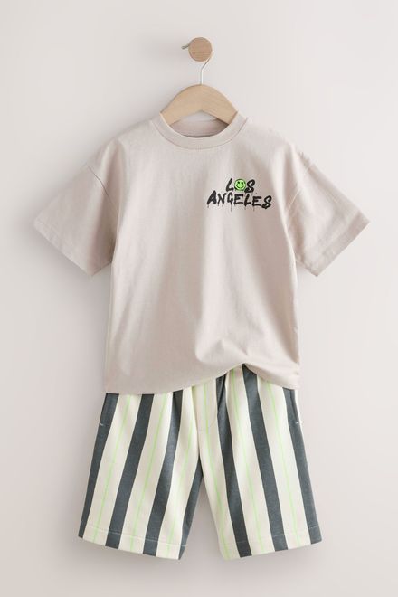 Next / Комплект футболка и шорты трикотажные для мальчика - фото 7