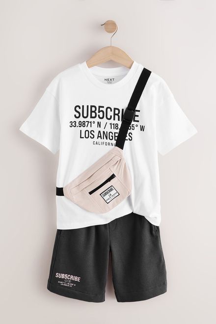 Next / Комплект футболка и шорты трикотажные для мальчика - фото 6