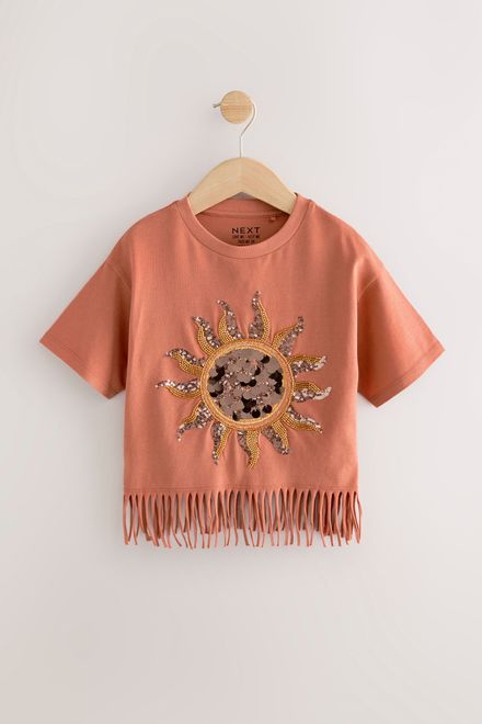 Next / Футболка с пайетками для девочки - фото 5
