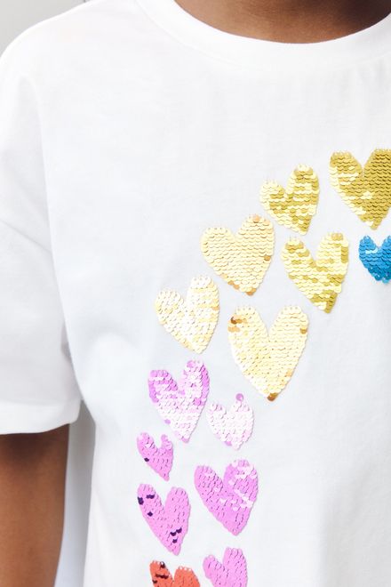 Next / Футболка с пайетками для девочки - фото 5