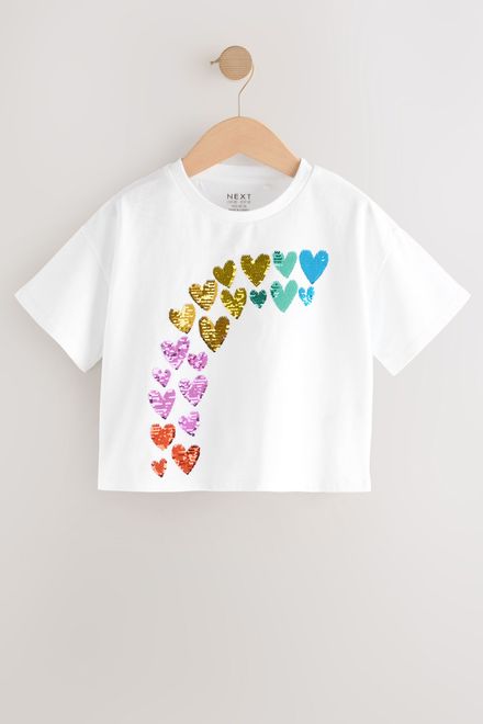 Next / Футболка с пайетками для девочки - фото 6