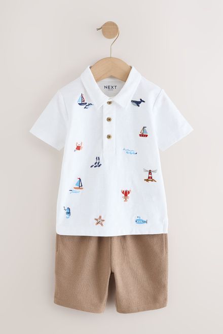 Next / Комплект поло с коротким рукавом и шорты для мальчика