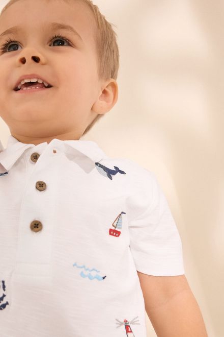 Next / Комплект поло с коротким рукавом и шорты для мальчика - фото 4