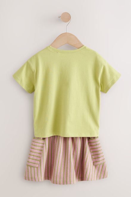 Next / Комплект футболка c аппликацией и юбка для девочки - фото 6