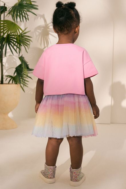 Next / Комплект футболка и юбка-пачка для девочки - фото 5