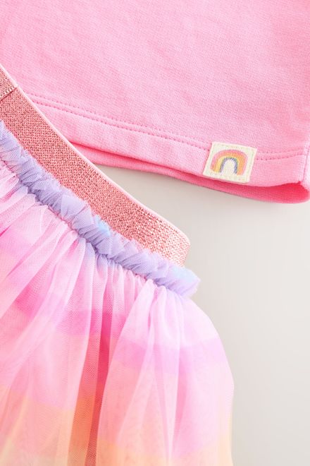 Next / Комплект футболка и юбка-пачка для девочки - фото 7