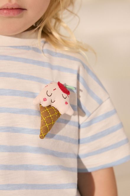 Next / Комплект футболка и юбка с принтом для девочки - фото 2