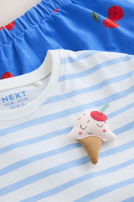 Next / Комплект футболка и юбка с принтом для девочки - фото 8
