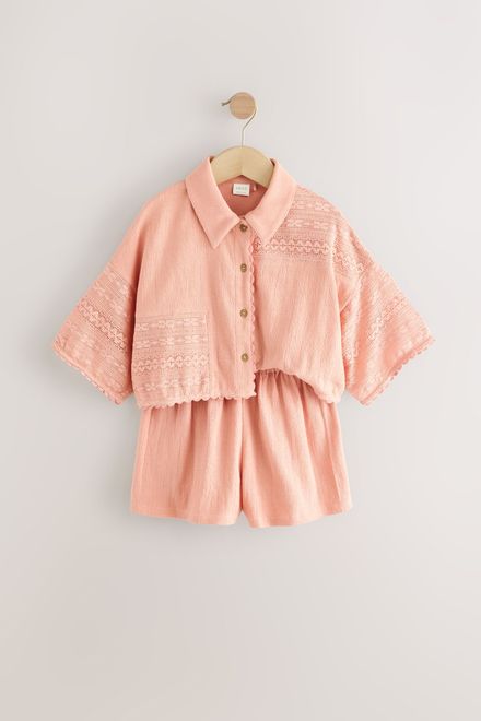 Next / Комплект блузка и шорты для девочки - фото 3