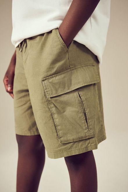 Next / Шорты карго льняные для мальчика