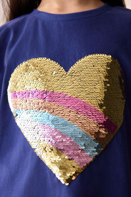 Next / Футболка с пайетками для девочки - фото 3