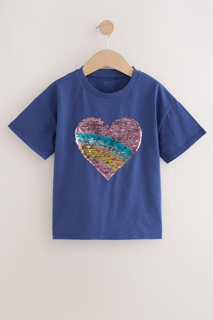 Next / Футболка с пайетками для девочки - фото 5