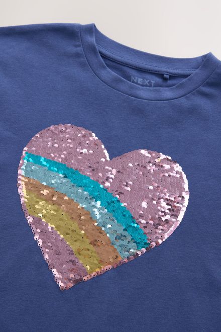 Next / Футболка с пайетками для девочки - фото 7