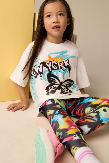 Next / Комплект футболка и легинсы для девочки - фото 2