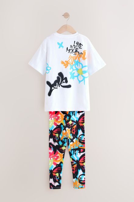 Next / Комплект футболка и легинсы для девочки - фото 4