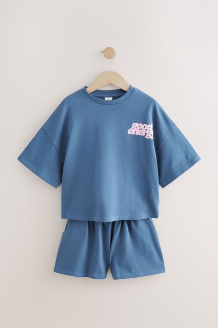 Next / Комплект футболка и шорты трикотажные для девочки - фото 5