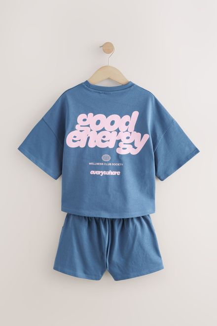 Next / Комплект футболка и шорты трикотажные для девочки - фото 6