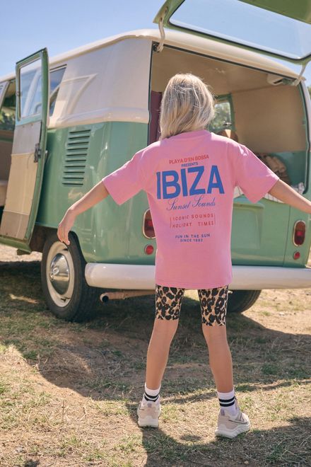 Next / Комплект футболка и велосипедки с принтом для девочки - фото 3