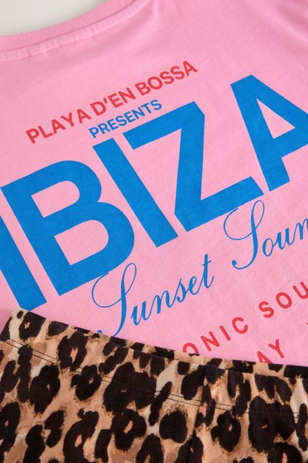 Next / Комплект футболка и велосипедки с принтом для девочки - фото 9