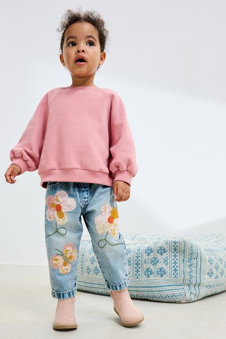 Next / Джинсы с аппликацией для девочки - фото 3