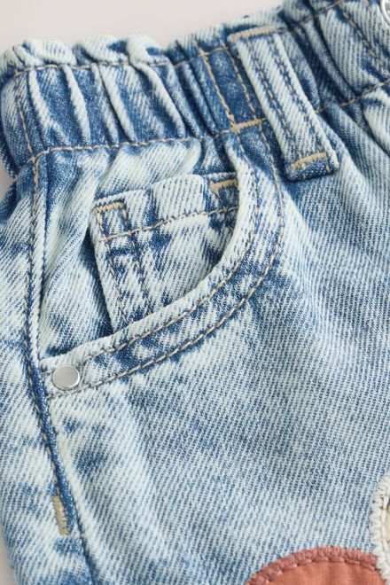 Next / Джинсы с аппликацией для девочки - фото 8