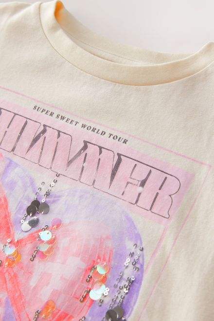 Next / Футболка с пайетками для девочки - фото 7